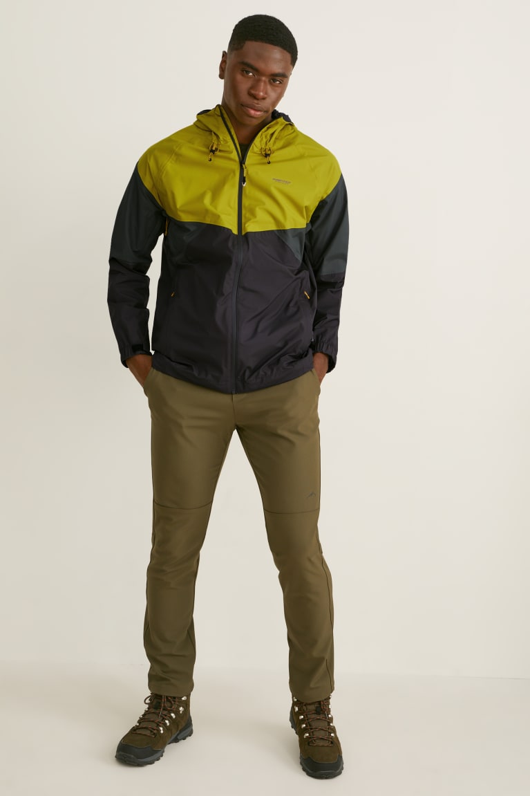 Light Green C&A Outdoor With Hood Men's Jackets | QZKON-0134