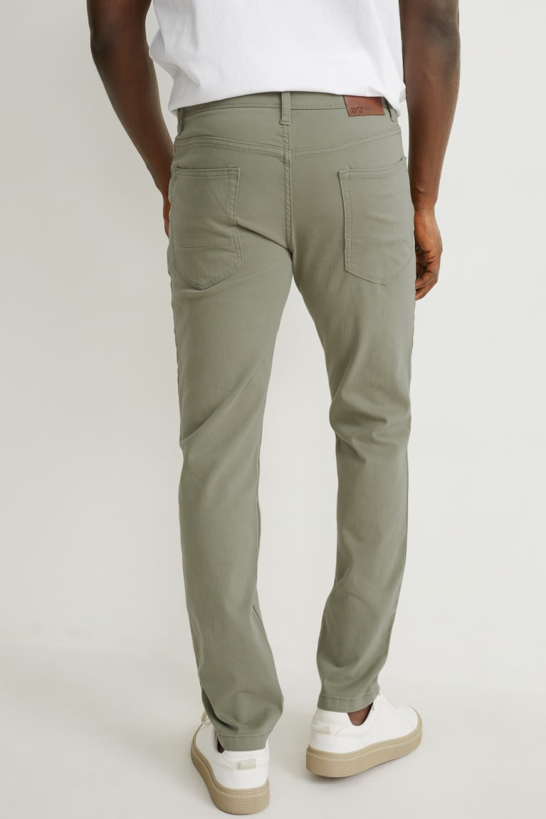 Light Green C&A Slim Fit Flex Lycra® Men's Trousers | TJGRI-2940