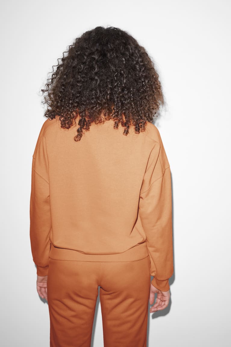 Light Orange C&A Clockhouse With Recycled Polyester Women's Sweatshirts | AMSWC-6752