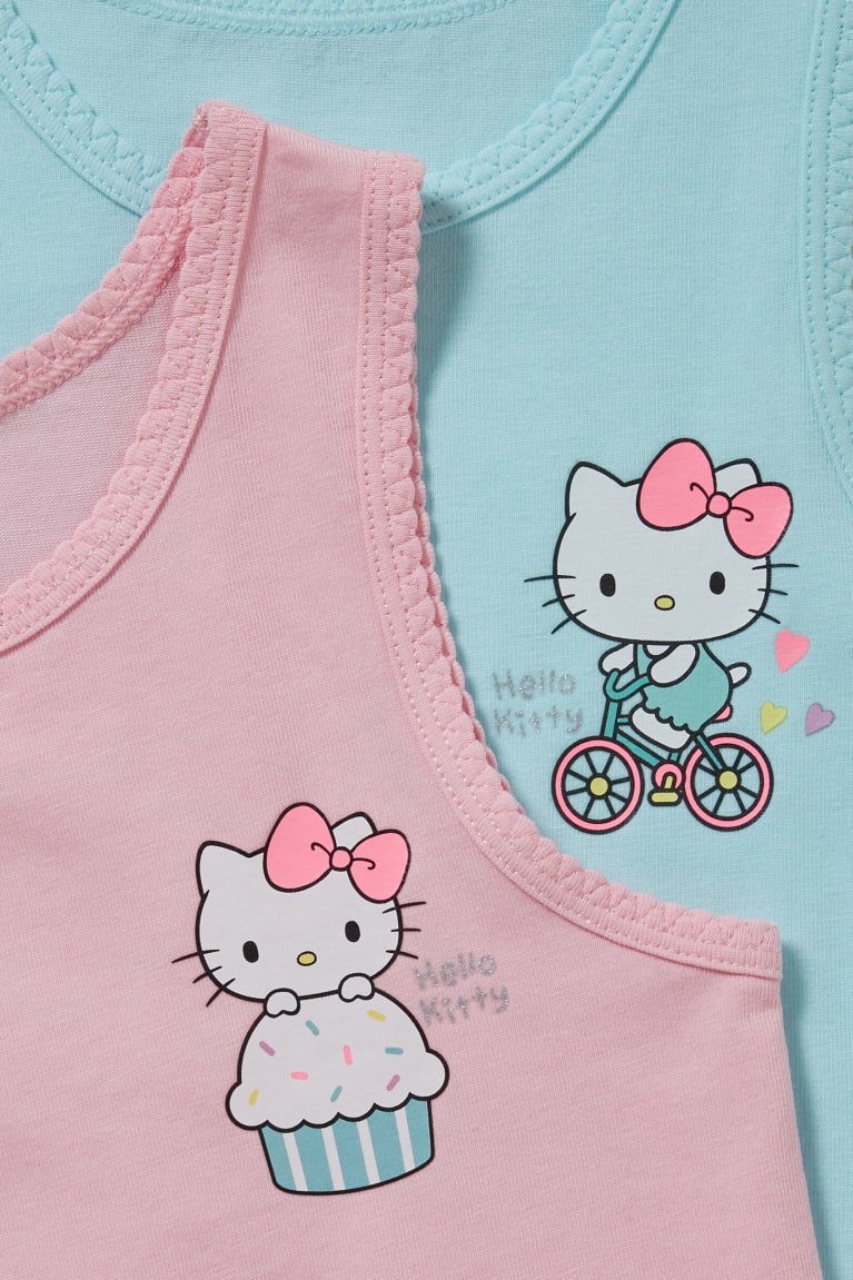 Light Turquoise C&A Multipack Of 2 Hello Kitty Vest Organic Cotton Girls' Underwear | YKEFQ-9614