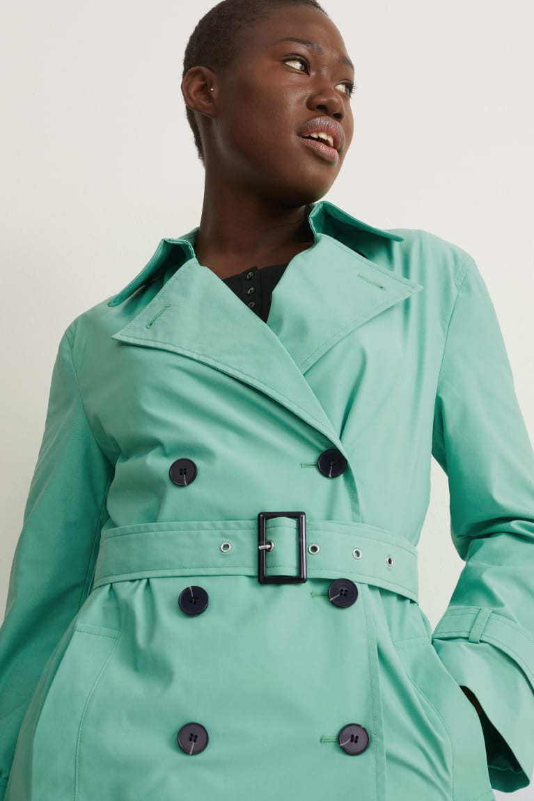 Light Turquoise C&A Trench Women's Coats | WVAFZ-9136