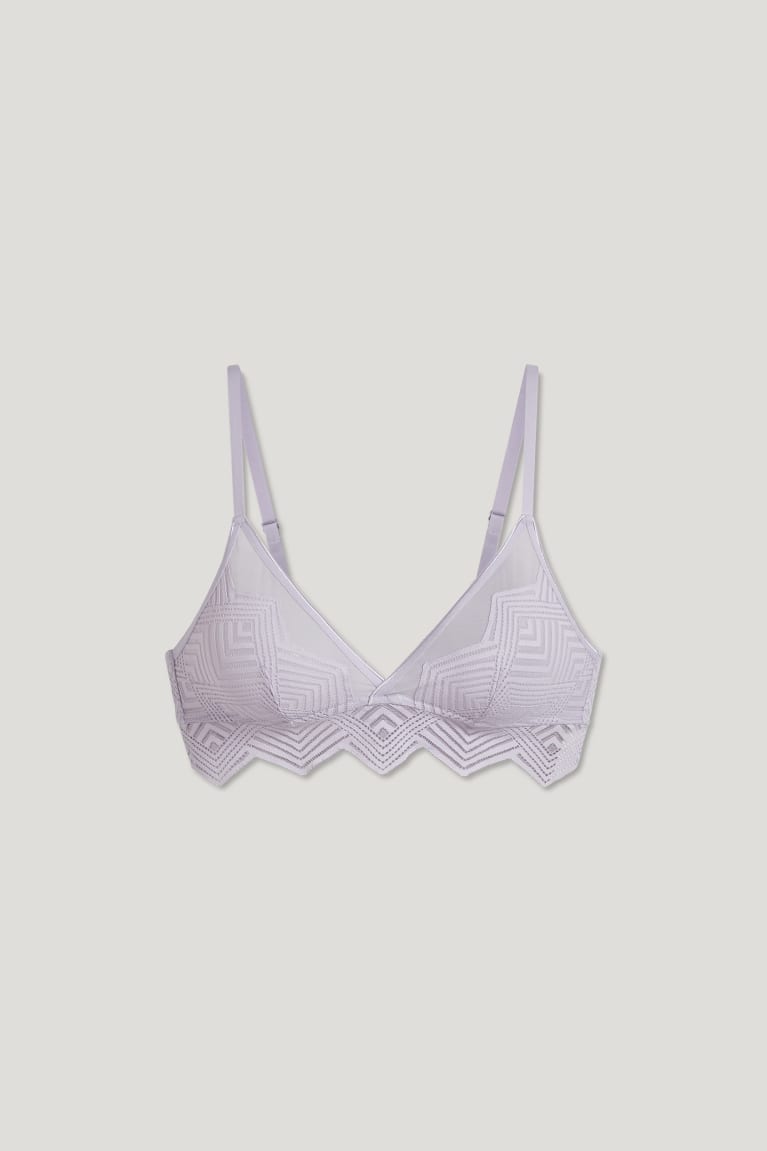 Light Violet C&A Bralette Women's Underwear | ORIET-9421