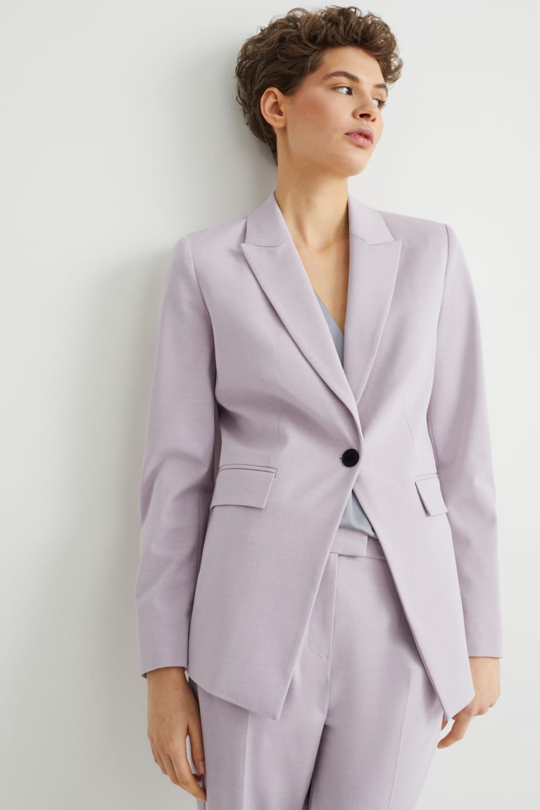 Light Violet C&A Business Blazer- Regular Fit 4 Way Stretch Women\'s Blazers | FDRIN-6483