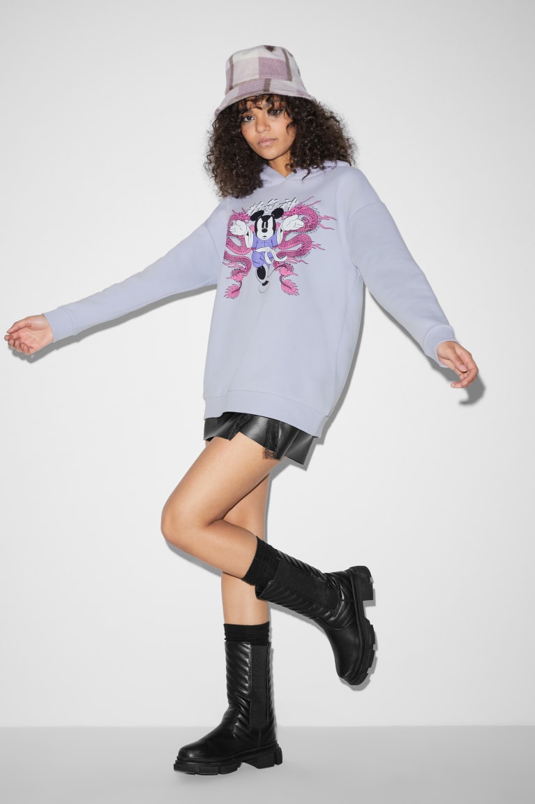 Light Violet C&A Clockhouse Mickey Mouse Women's Hoodie | WOIZY-6582