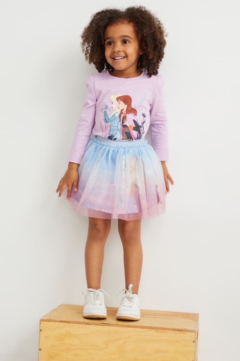 Light Violet C&A Frozen Set Long Sleeve , WaistAnd Girls' T-shirts | DOZJT-6905