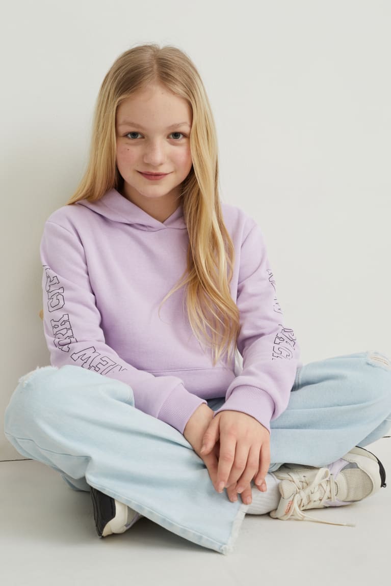 Light Violet C&A Girls' Hoodie | TYXHK-3480