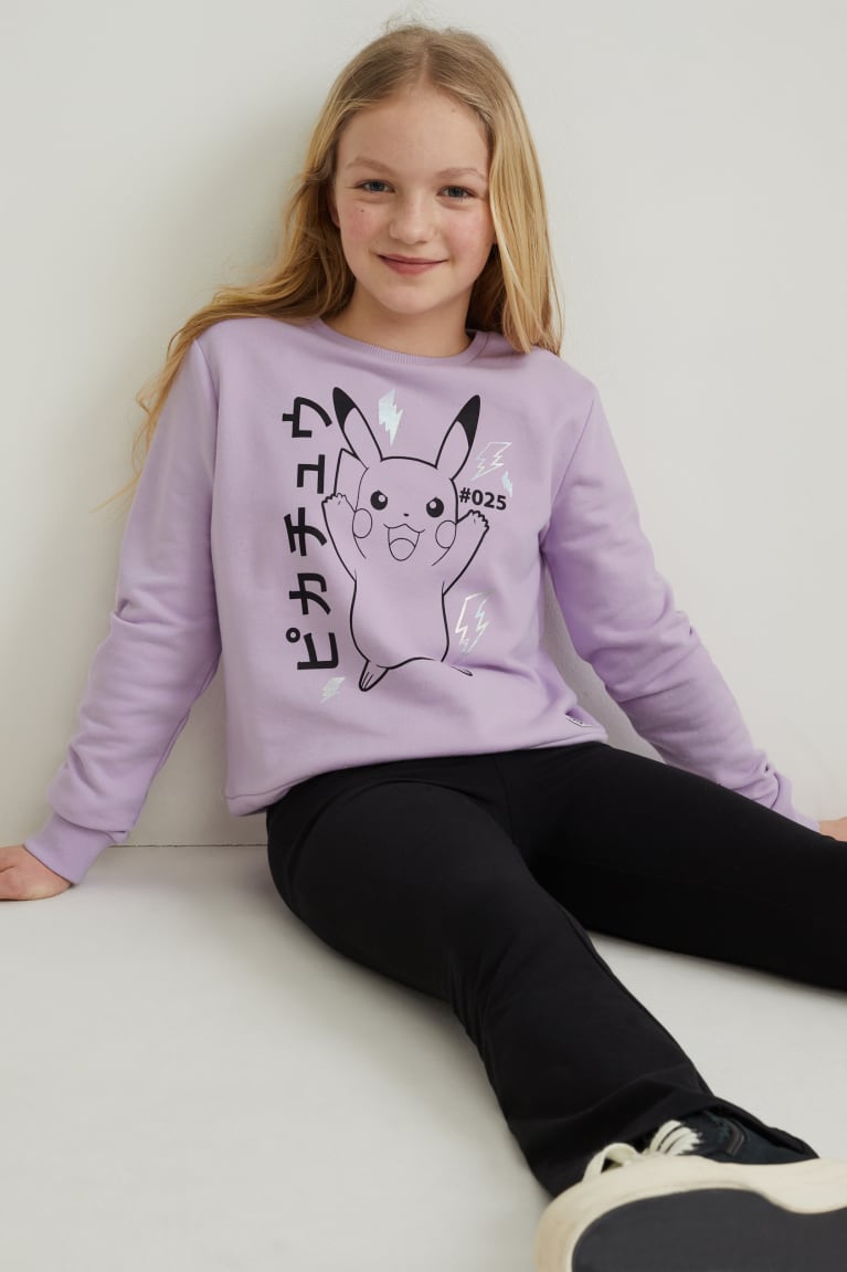 Light Violet C&A Pokémon Girls' Sweatshirts | LPKSE-7530