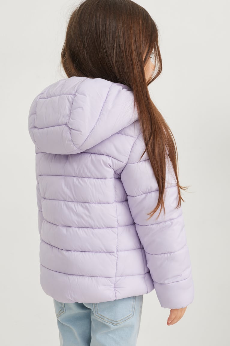 Light Violet C&A Quilted With Hood Recycled Girls' Jackets | HUTQG-2896