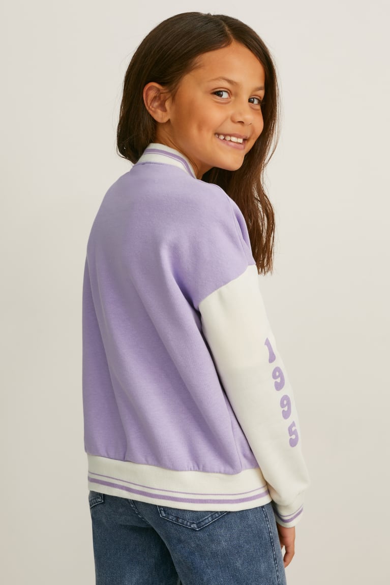 Light Violet C&A Zip-through Girls' Sweatshirts | JQTUI-4726