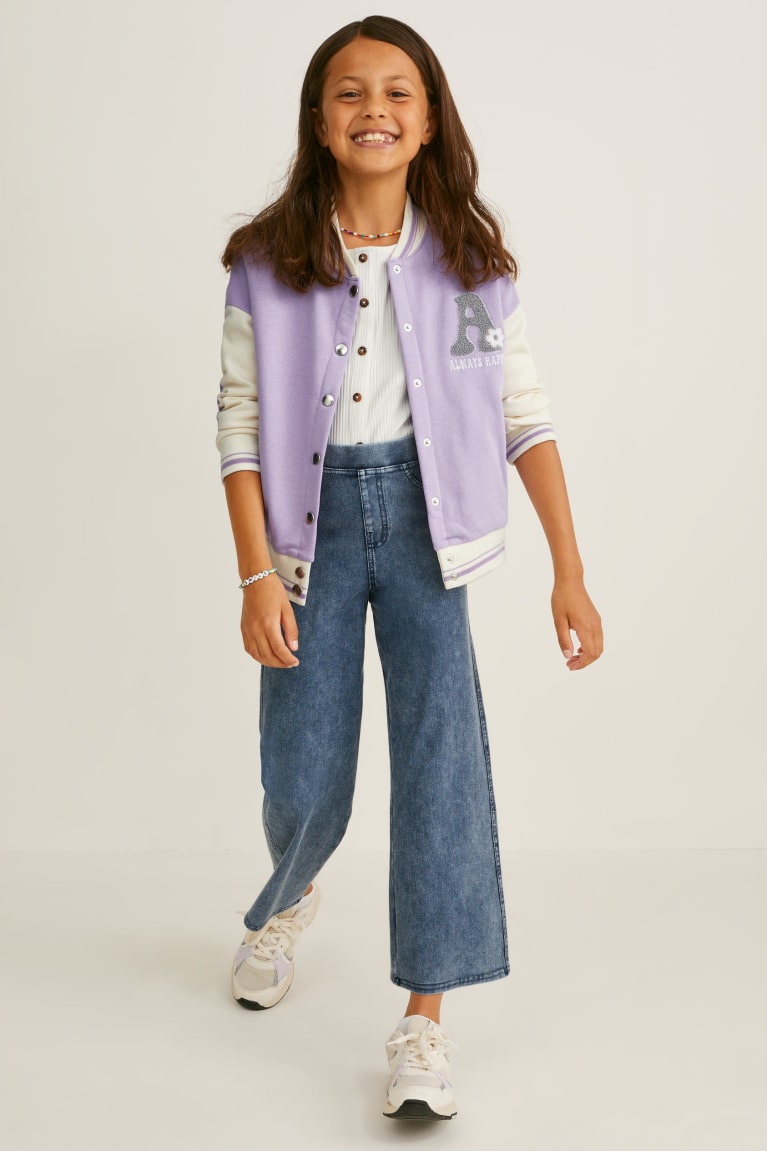 Light Violet C&A Zip-through Girls' Sweatshirts | TYGMK-8903