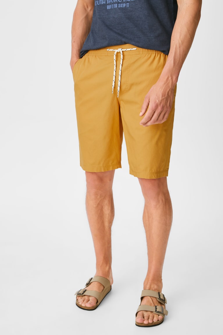 Light Yellow C&A Shorts Men's Shorts | QVODZ-2410