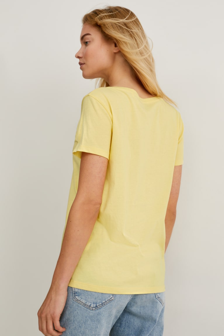 Light Yellow C&A Women's T-shirts | UNXQC-4627