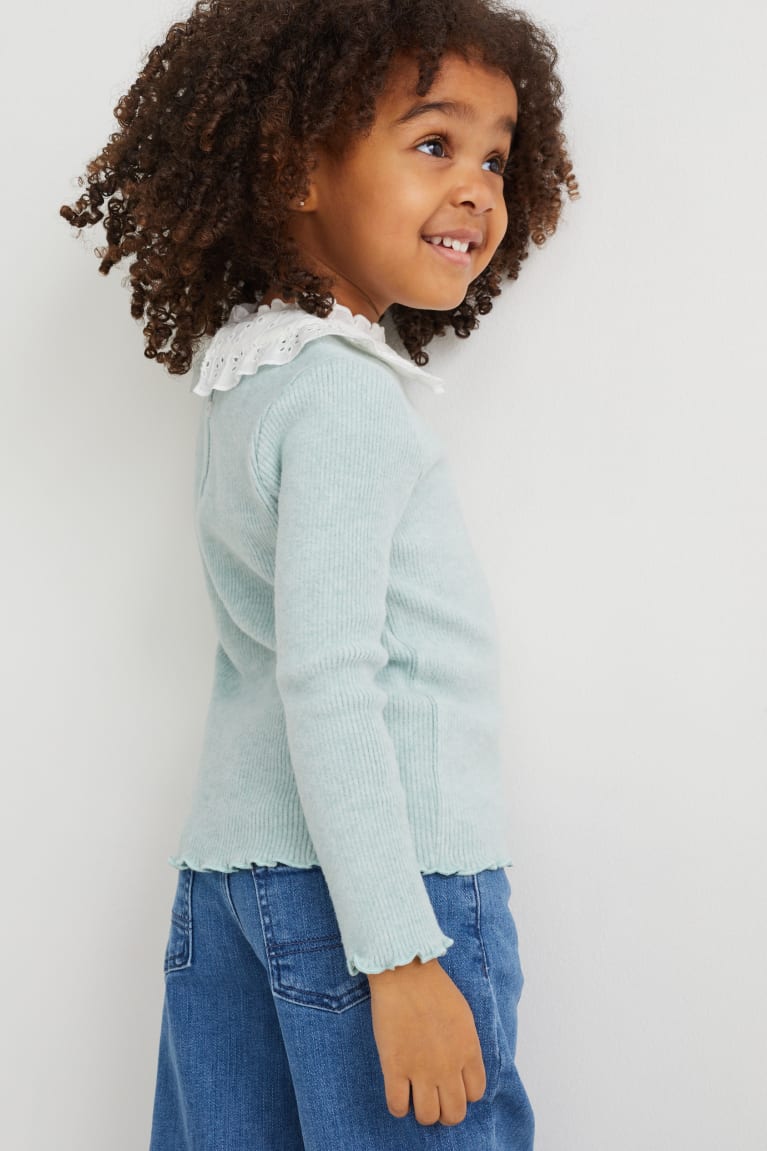 Mint Green C&A Long Sleeve Girls' Top | FMCKA-3280