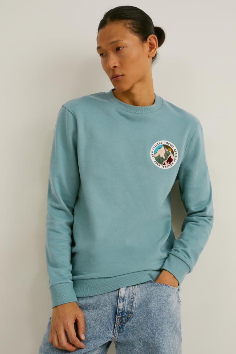 Mint Green C&A Men's Sweatshirts | WMNJV-0293