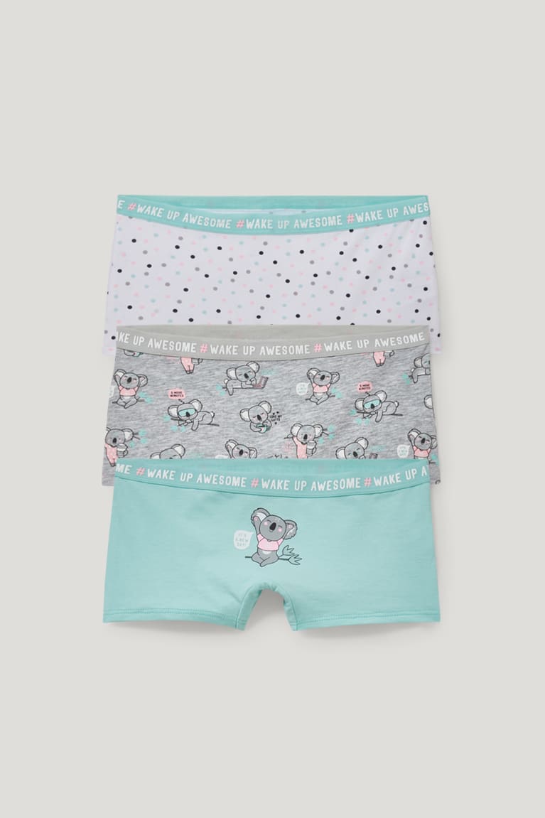 Mint Green C&A Multipack Of 3 Organic Cotton Girls\' Underwear | SYGKT-9412