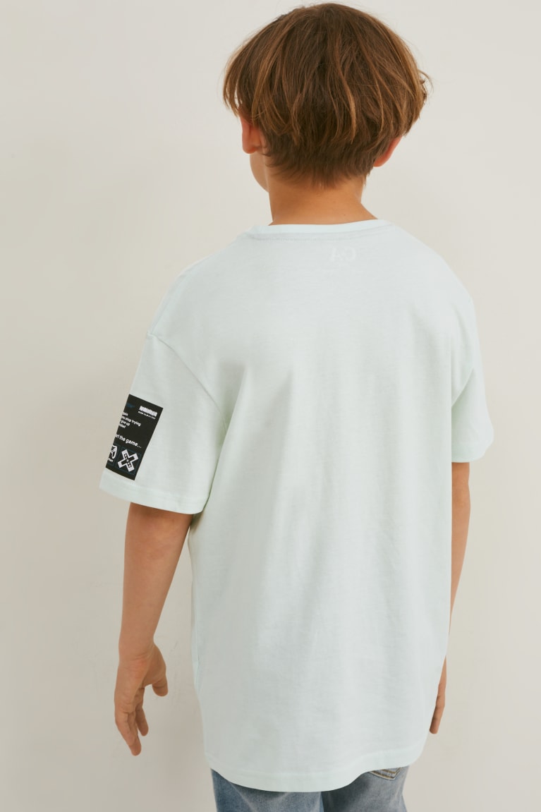 Mint Green C&A Sleeve Boys' T-shirts | VLJFN-6195