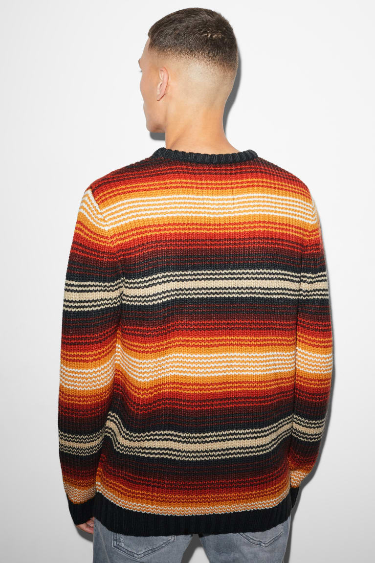 Multicoloured C&A Clockhouse Striped Men's Jumper | CQVYP-9406