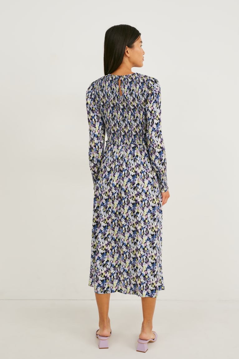 Multicoloured C&A With Lenzing™ Ecovero™ Patterned Women's Dress | SWHXO-4962