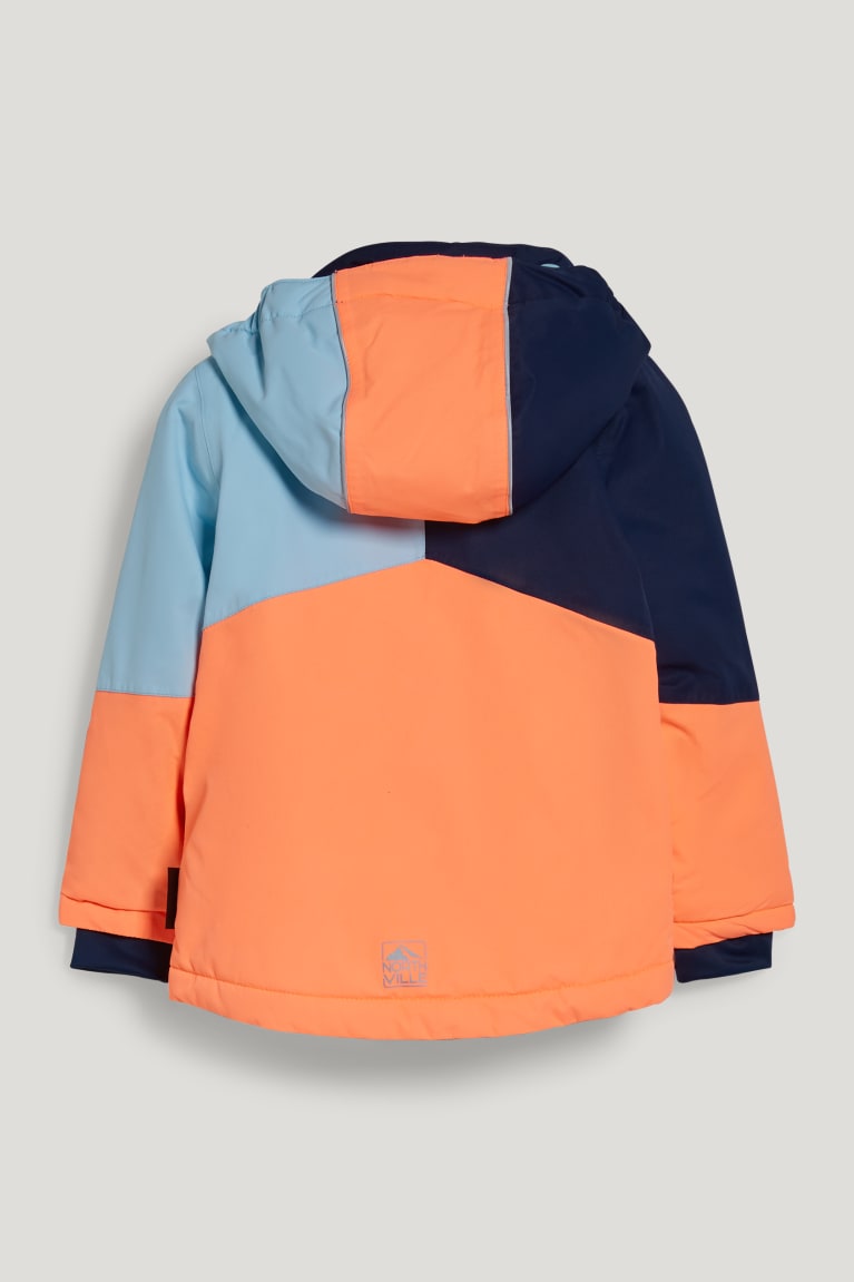 Neon Orange C&A Ski With Hood Recycled Girls' Jackets | ULNGE-5426