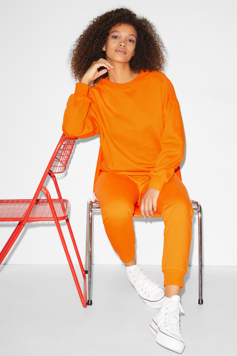 Orange C&A Clockhouse Recycled Women's Sweatshirts | SLYQU-8150