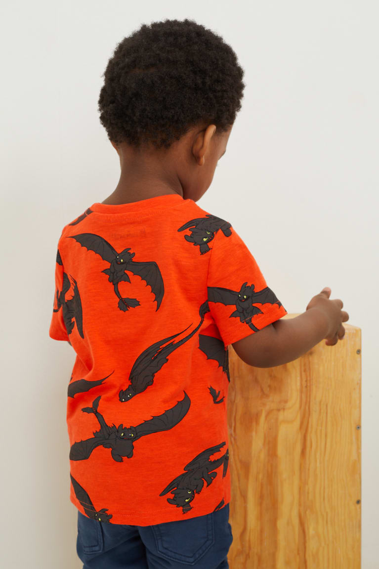 Orange C&A How To Train Your Dragon Sleeve Boys' T-shirts | NCPOD-9185