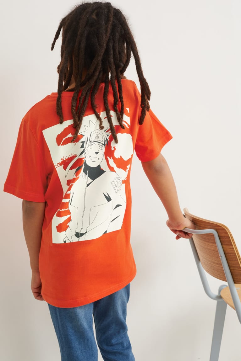 Orange C&A Naruto Sleeve Boys' T-shirts | FJZQL-7430