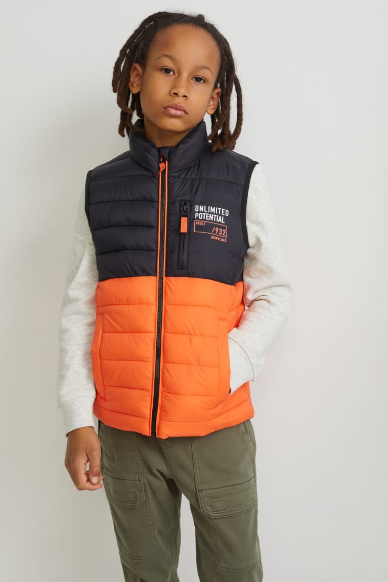 Orange C&A Quilted Gilet Recycled Girls' Jackets | HXIEL-2518