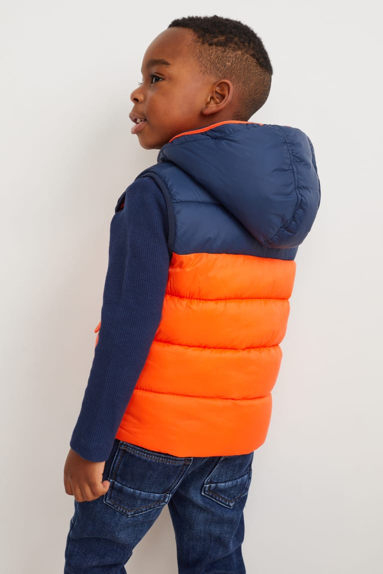 Orange C&A Quilted Gilet With Hood Recycled Girls' Jackets | RBIQS-4287