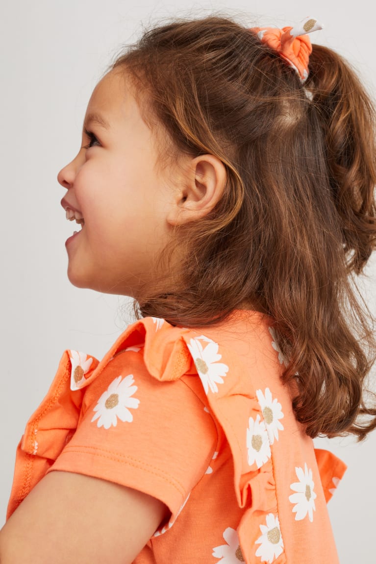 Orange C&A Set And Scrunchie With Recycled Cotton Girls' Dress | CTIPD-9750