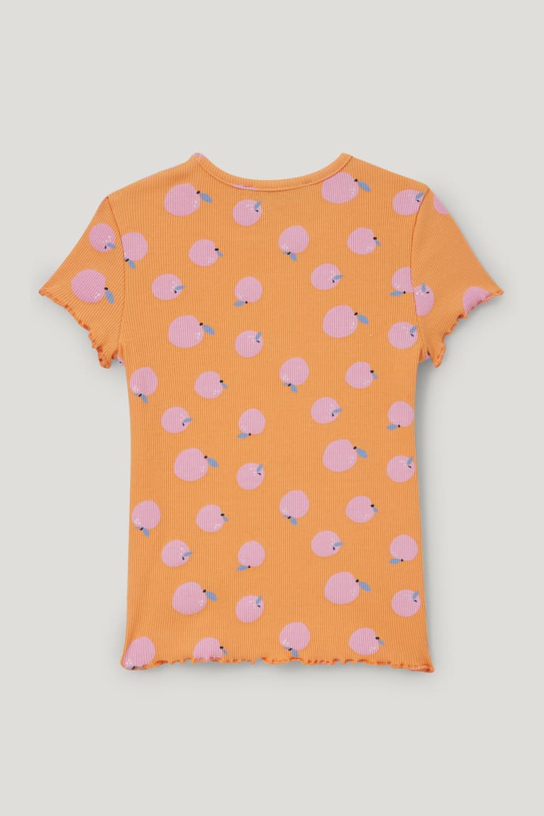 Orange C&A Sleeve With In-conversion Cotton Girls' T-shirts | PGVTX-3864