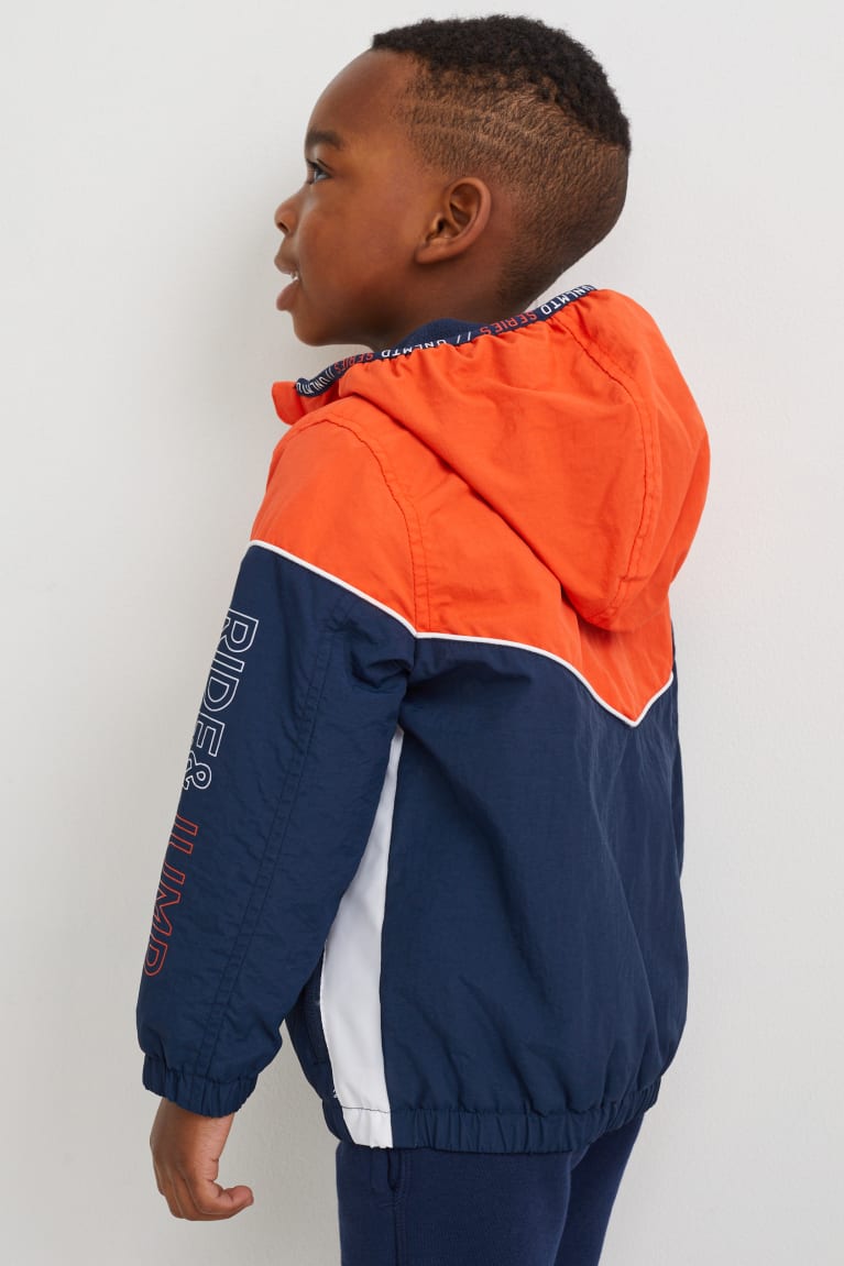 Orange / Dark Blue C&A With Hood Girls' Jackets | IWDVU-1230