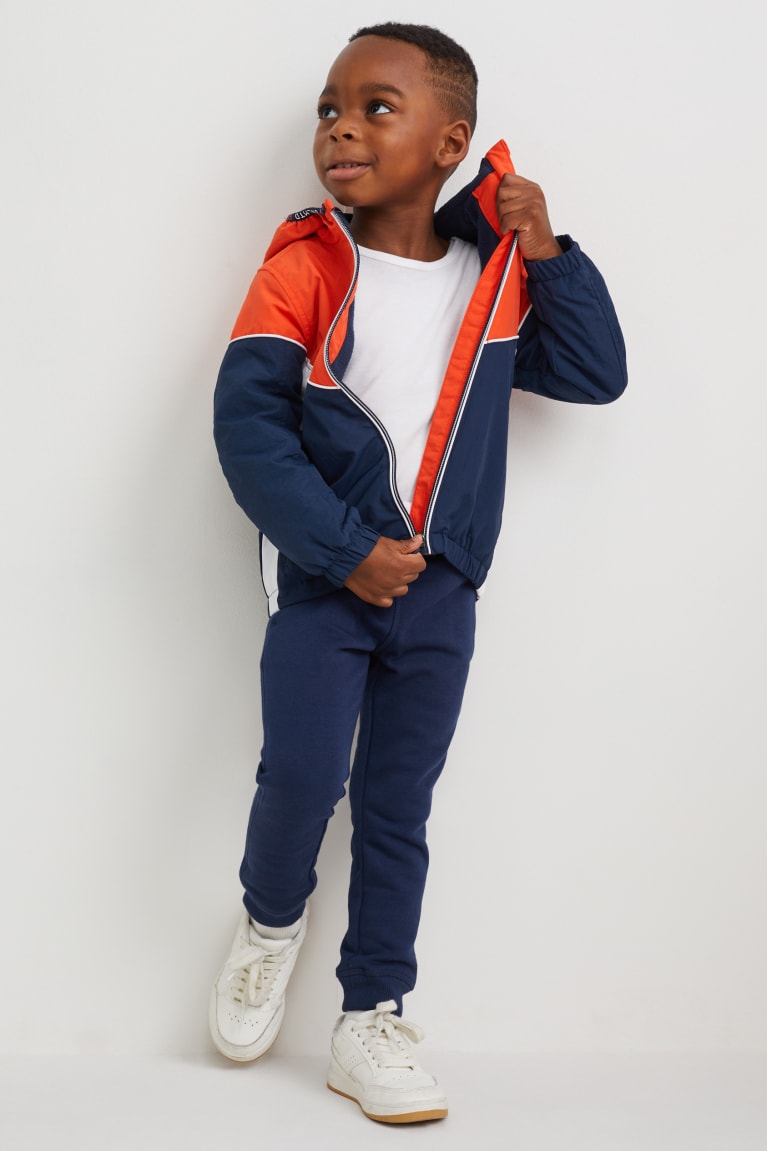 Orange / Dark Blue C&A With Hood Girls' Jackets | IWDVU-1230