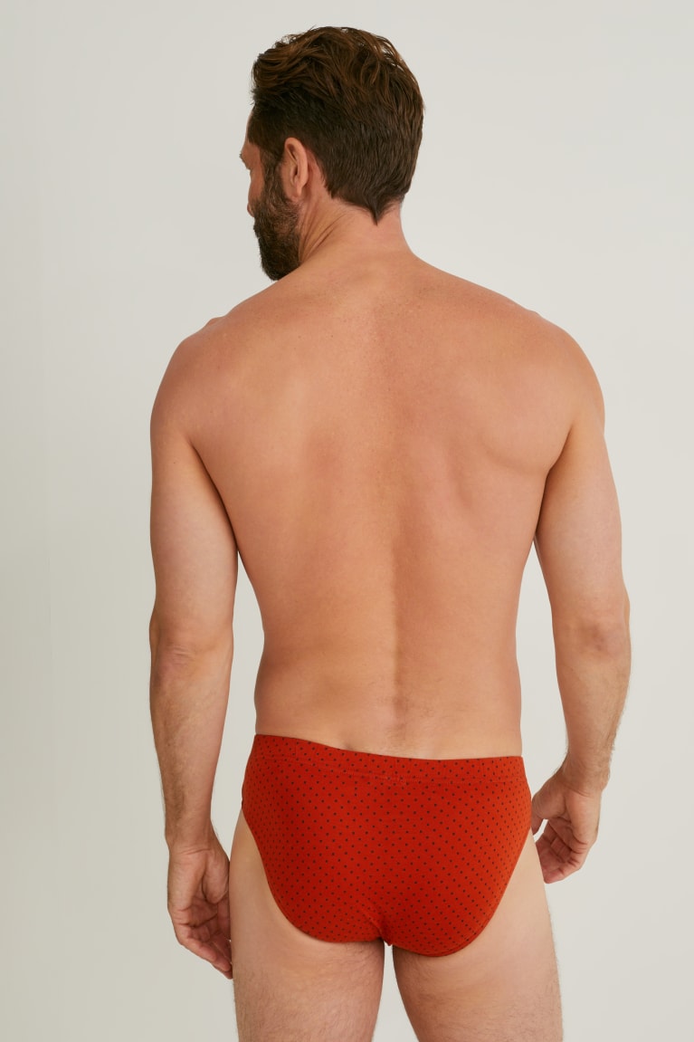 Orange Red C&A Multipack Of 3 Briefs Organic Cotton Men's Underwear | FRBUQ-2134