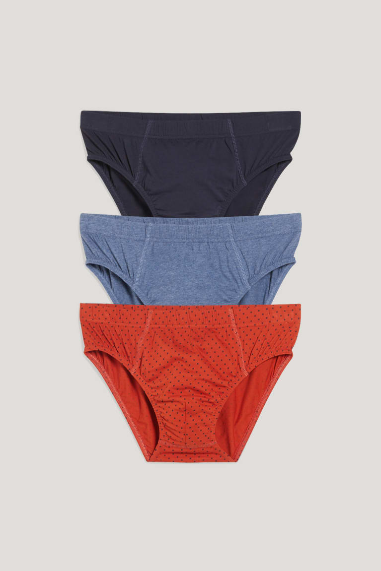 Orange Red C&A Multipack Of 3 Briefs Organic Cotton Men's Underwear | FRBUQ-2134