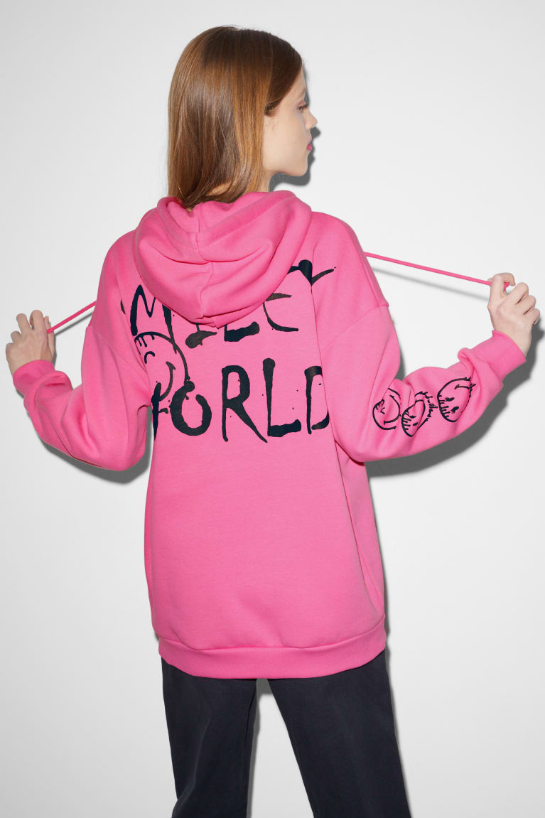 Pink C&A Clockhouse Smileyworld® Women's Hoodie | ENDBY-5084