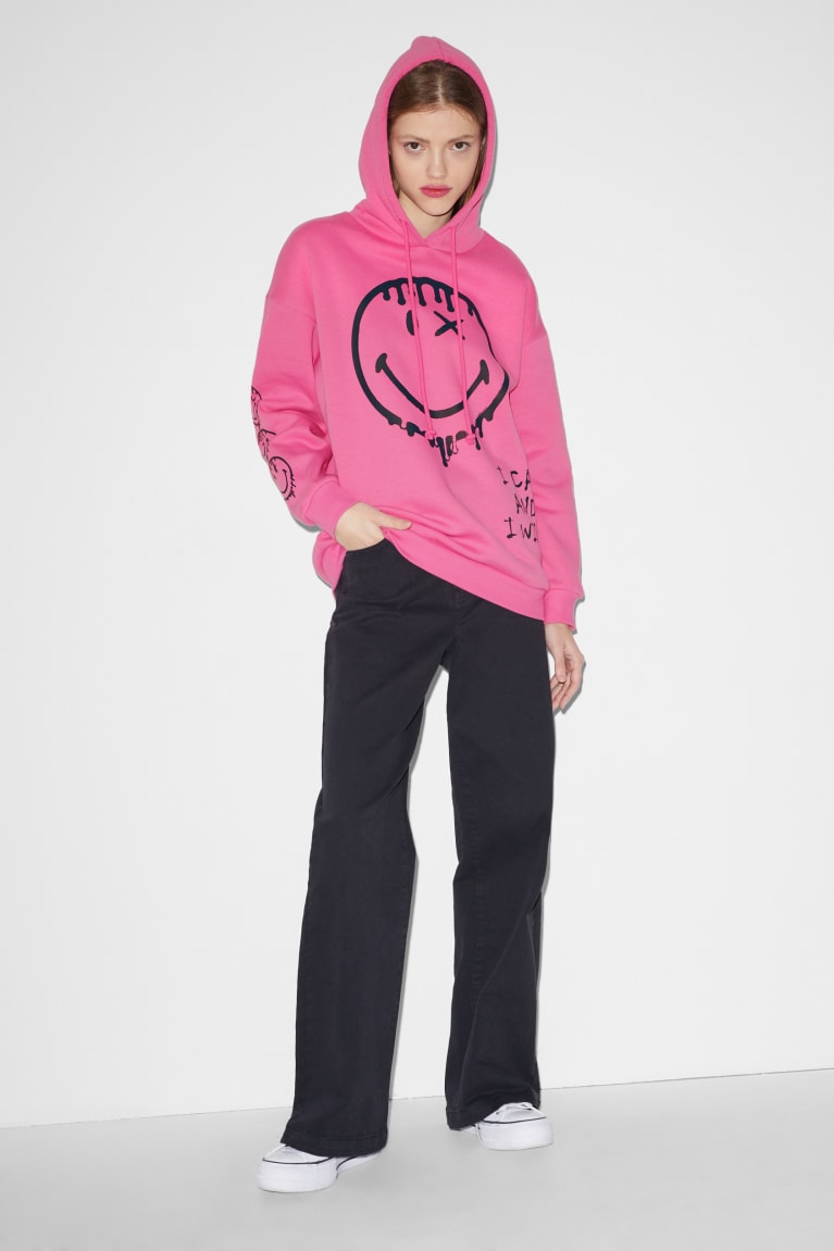 Pink C&A Clockhouse Smileyworld® Women's Hoodie | ENDBY-5084