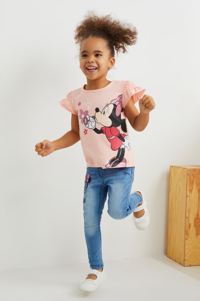 Pink C&A Minnie Mouse Sleeve Girls' T-shirts | AYVLR-7186