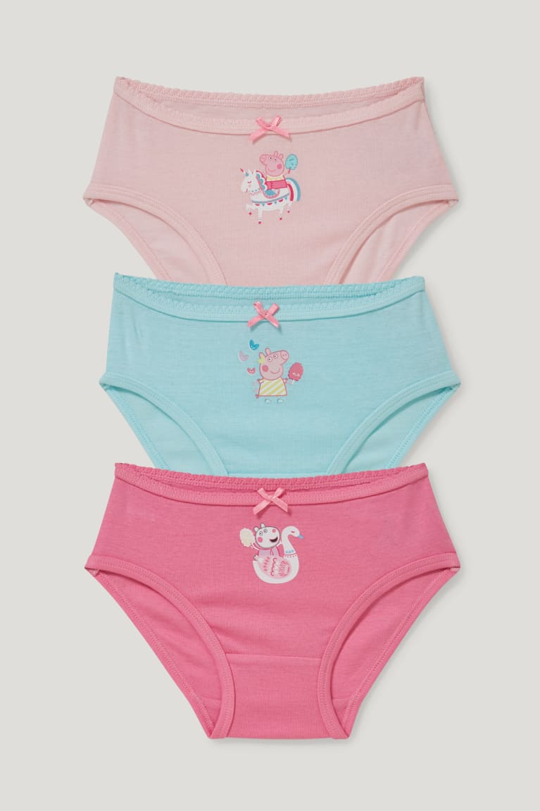 Pink C&A Multipack Of 3 Peppa Pig Briefs Organic Cotton Girls\' Underwear | PESHQ-3692