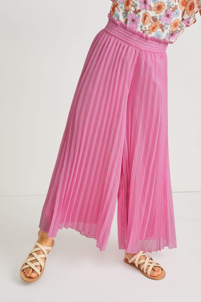 Pink C&A Pleated Girls' Trousers | RZUEJ-4278