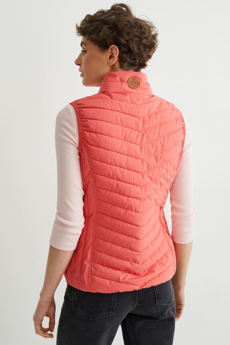 Pink C&A Quilted Gilet Women's Jackets | DPRXW-0596