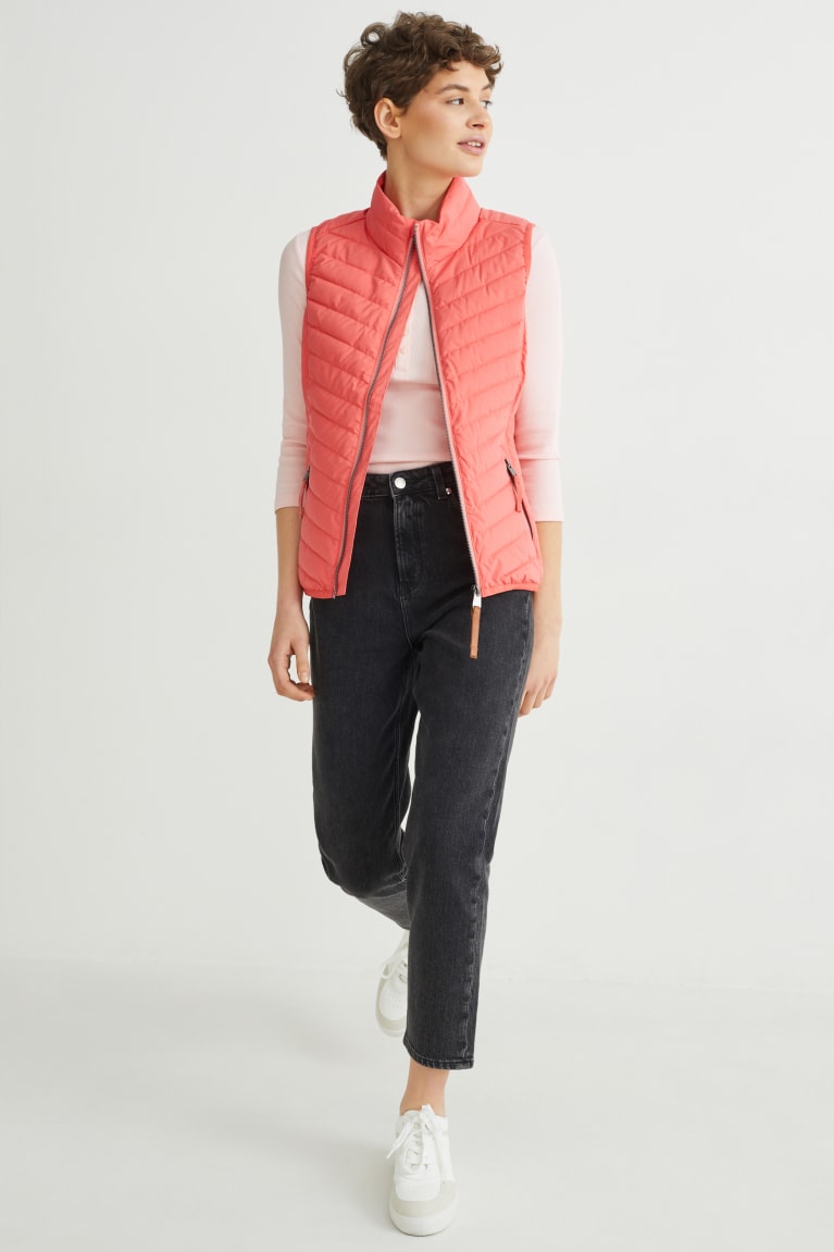 Pink C&A Quilted Gilet Women's Jackets | DPRXW-0596