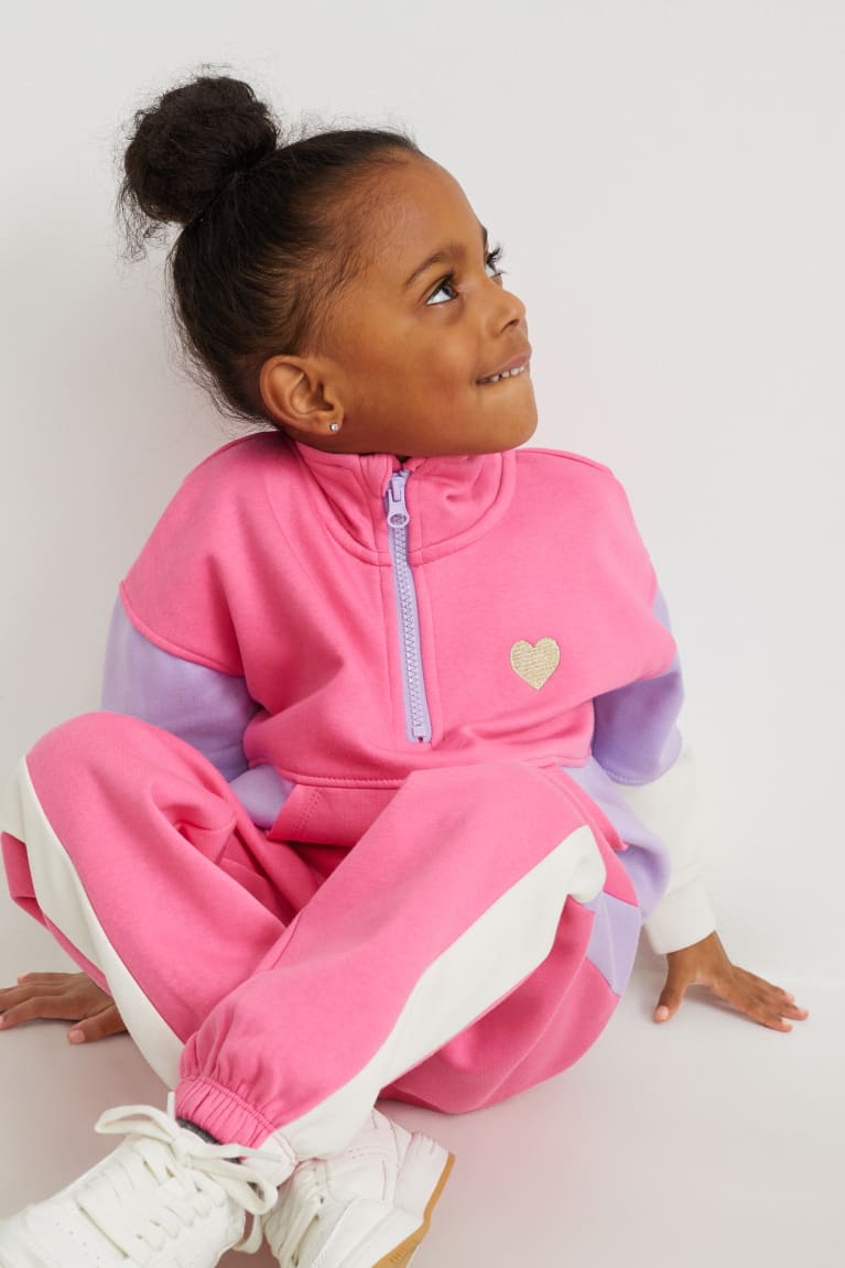 Pink C&A Set And Joggers 2 Piece Girls' Sweatshirts | CTNGJ-3470