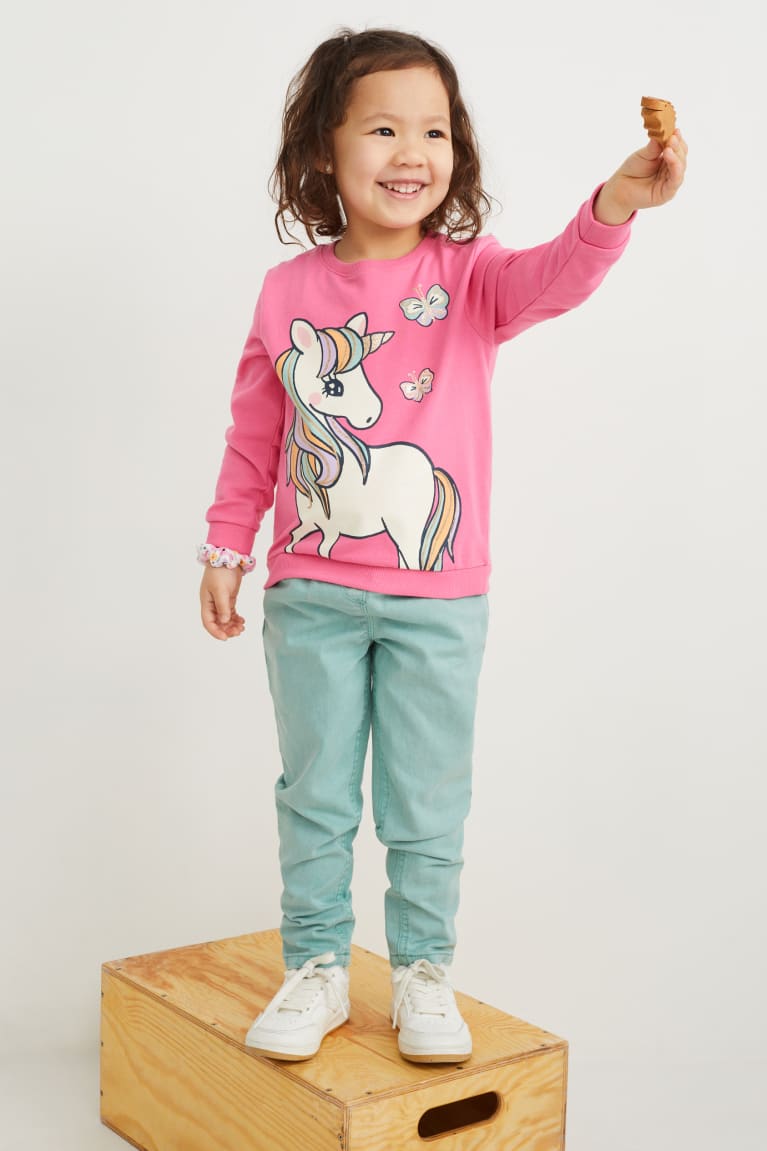 Pink C&A Unicorn Girls' Sweatshirts | PHUAS-3294