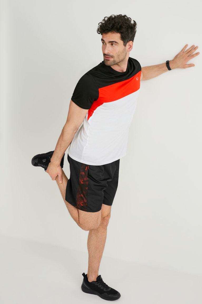 Red C&A Active Men's T-shirts | PTXEC-4631