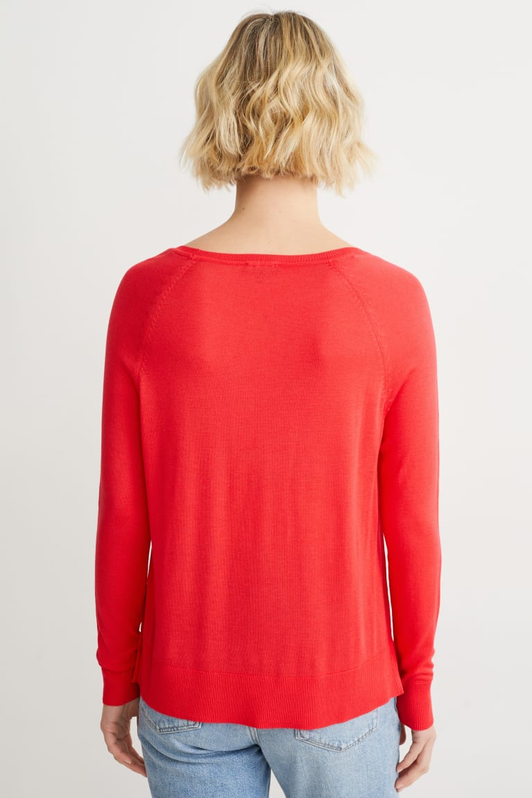 Red C&A Basic Lenzing™ Ecovero™ Women's Jumper | PMTAD-4952