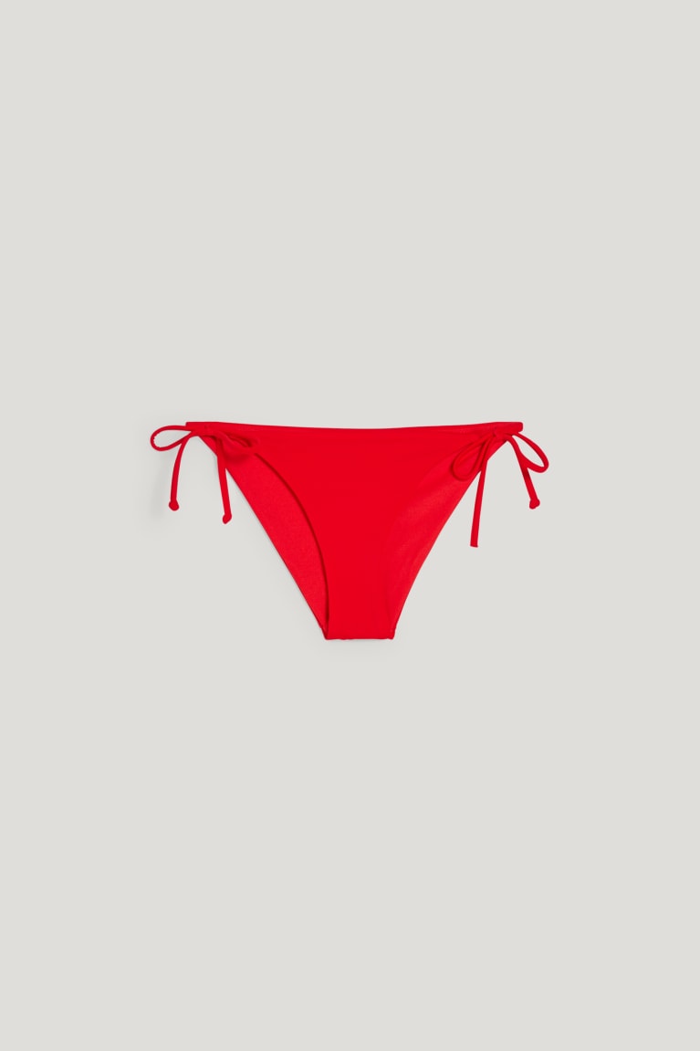 Red C&A Bikini Bottoms Low Rise Women's Swimwear | ITZUV-1046