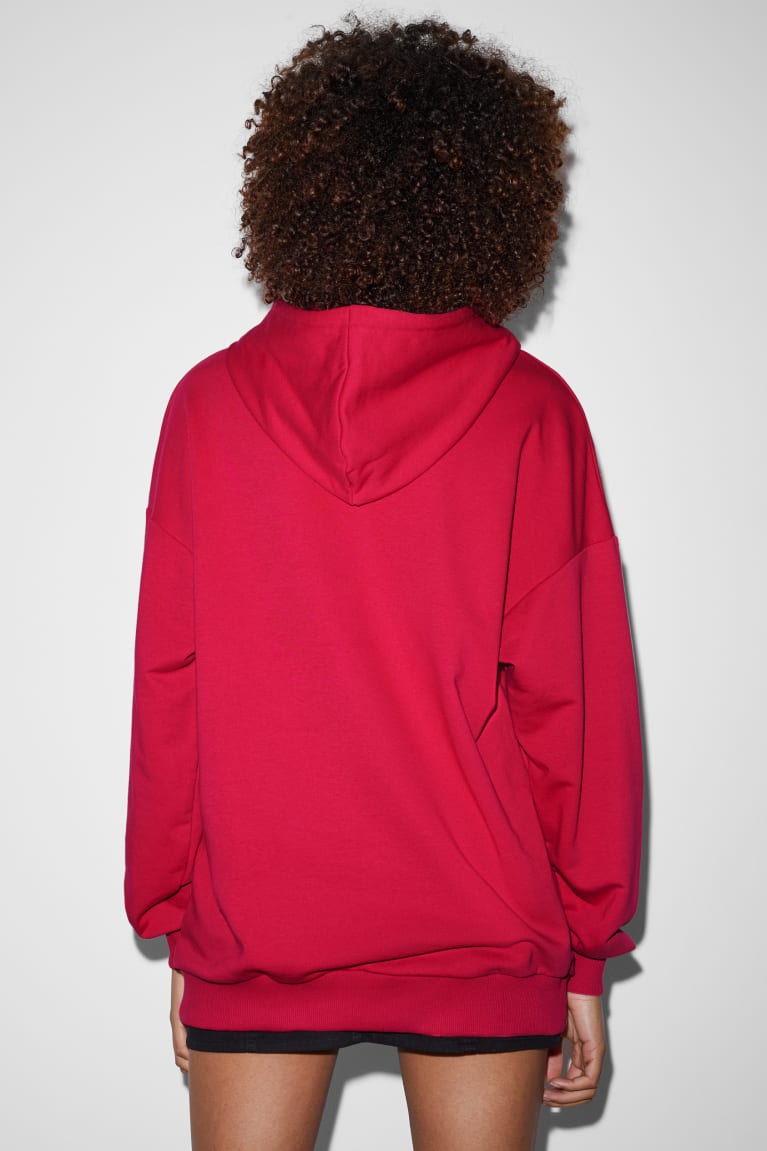 Red C&A Clockhouse Women's Hoodie | EFHYC-6794