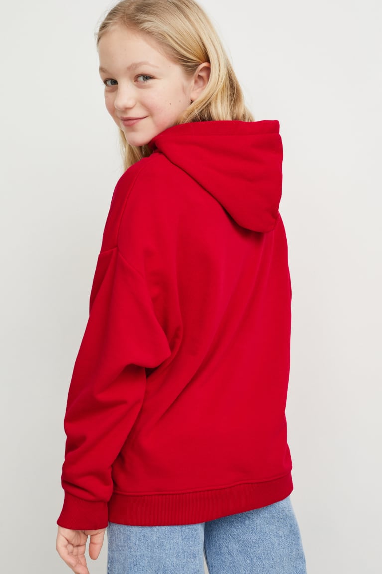 Red C&A Girls' Hoodie | DMTEW-2893