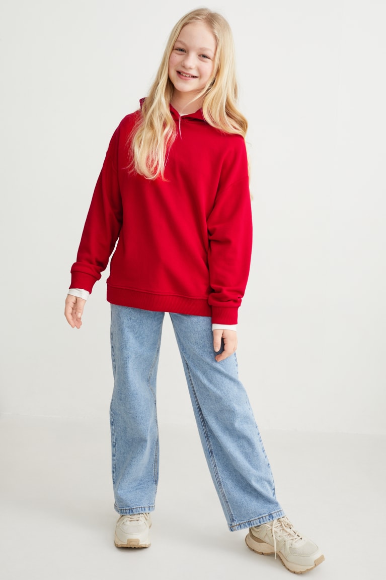 Red C&A Girls' Hoodie | DMTEW-2893