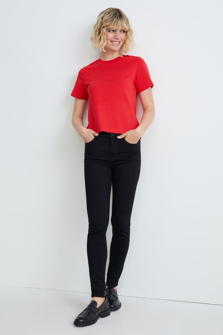 Red C&A Organic Cotton Women's T-shirts | WEAQC-2640